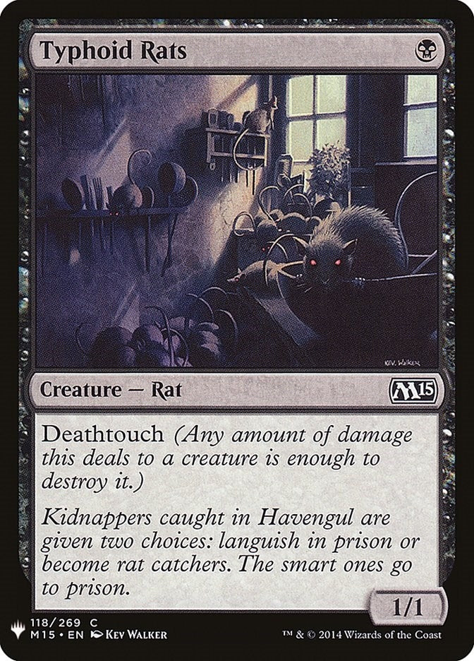 Image for Typhoid Rats (118) (The List Reprints) - Magic: The Gathering