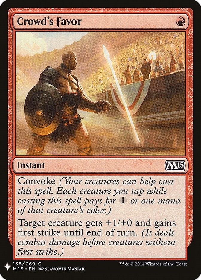 Image for Crowd's Favor (138) (The List Reprints) - Magic: The Gathering