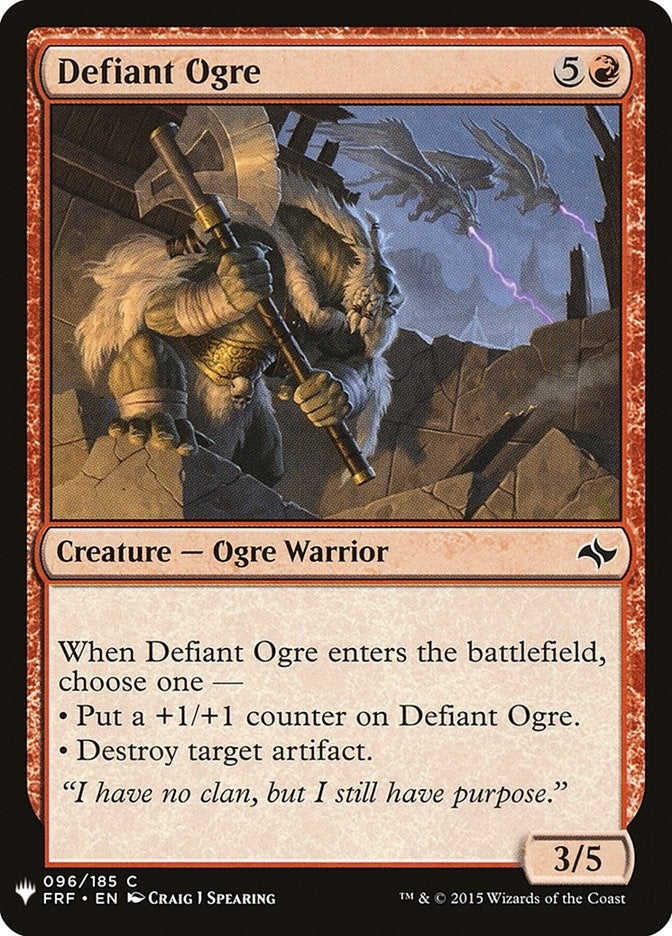 Image for Defiant Ogre (96) (The List Reprints) (LIST) - Magic: The Gathering