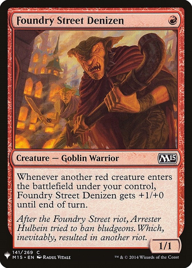 Image for Foundry Street Denizen (141) (The List Reprints) - Magic: The Gathering