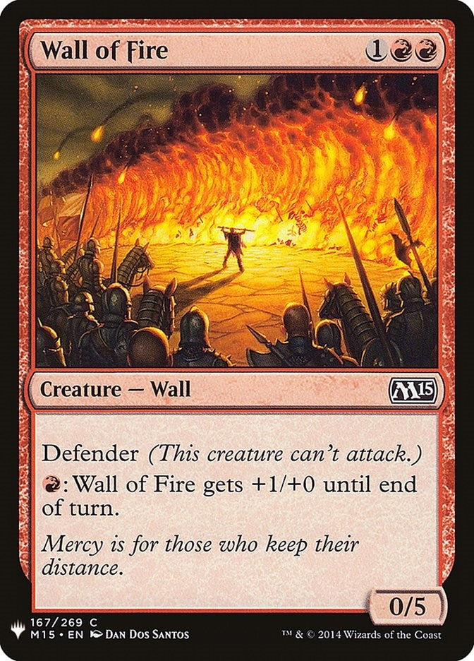 Image for Wall of Fire (167) (The List Reprints) - Magic: The Gathering