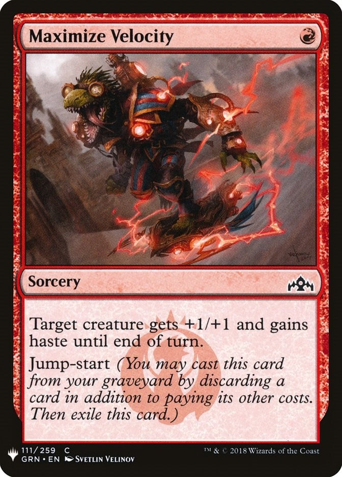 Image for Maximize Velocity (111) (The List Reprints) - Magic: The Gathering