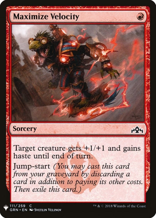 Image for Maximize Velocity (111) (The List Reprints) - Magic: The Gathering
