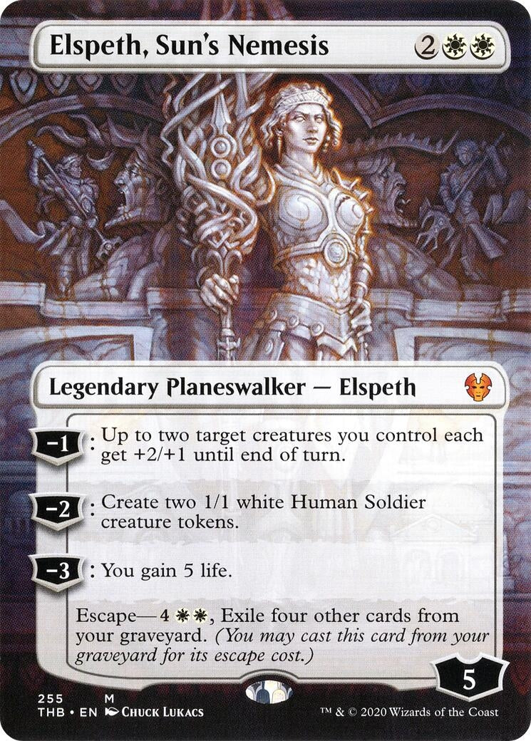 Image for Elspeth, Sun's Nemesis (Borderless) (255) (Theros Beyond Death) - Magic: The Gathering