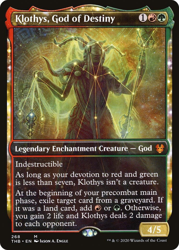 Image for Klothys, God of Destiny (Showcase) (268) (Theros Beyond Death) - Magic: The Gathering