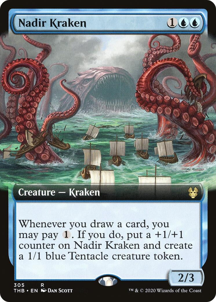 Image for Nadir Kraken (Extended Art) (305) (Theros Beyond Death) - Magic: The Gathering