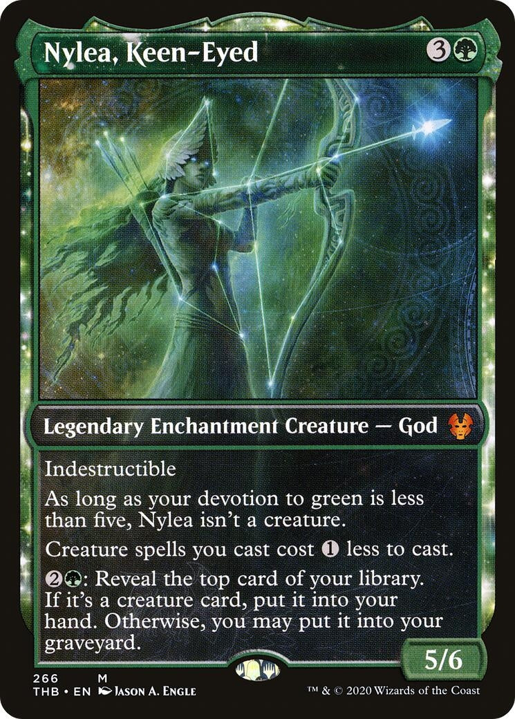 Image for Nylea, Keen-Eyed (Showcase) (266) (Theros Beyond Death) - Magic: The Gathering