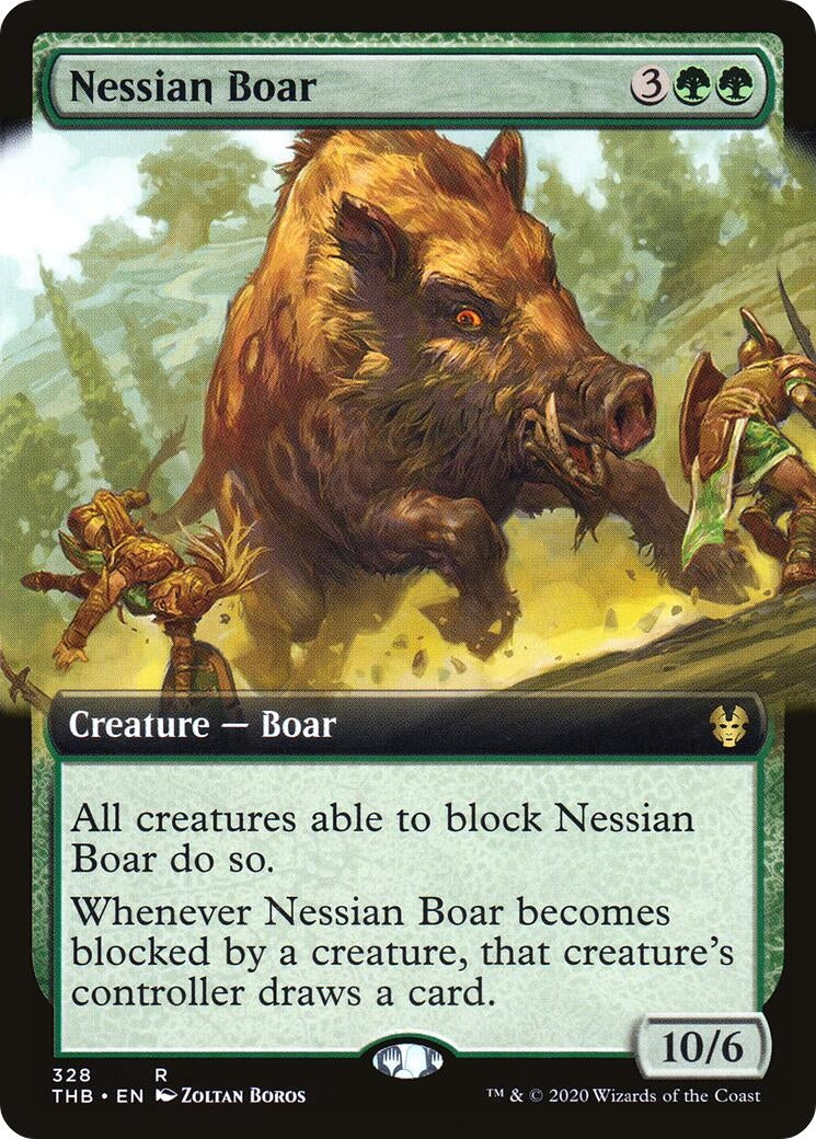 Image for Nessian Boar (Extended Art) (328) (Theros Beyond Death) - Magic: The Gathering