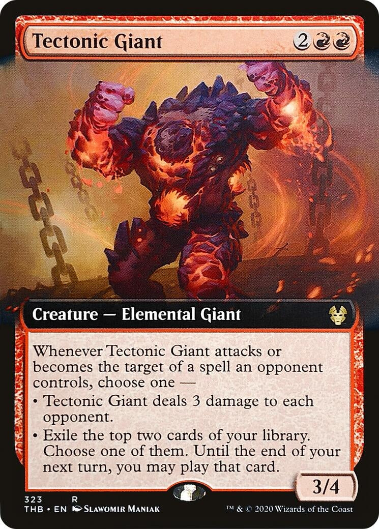 Image for Tectonic Giant (Extended Art) (323) (Theros Beyond Death) - Magic: The Gathering