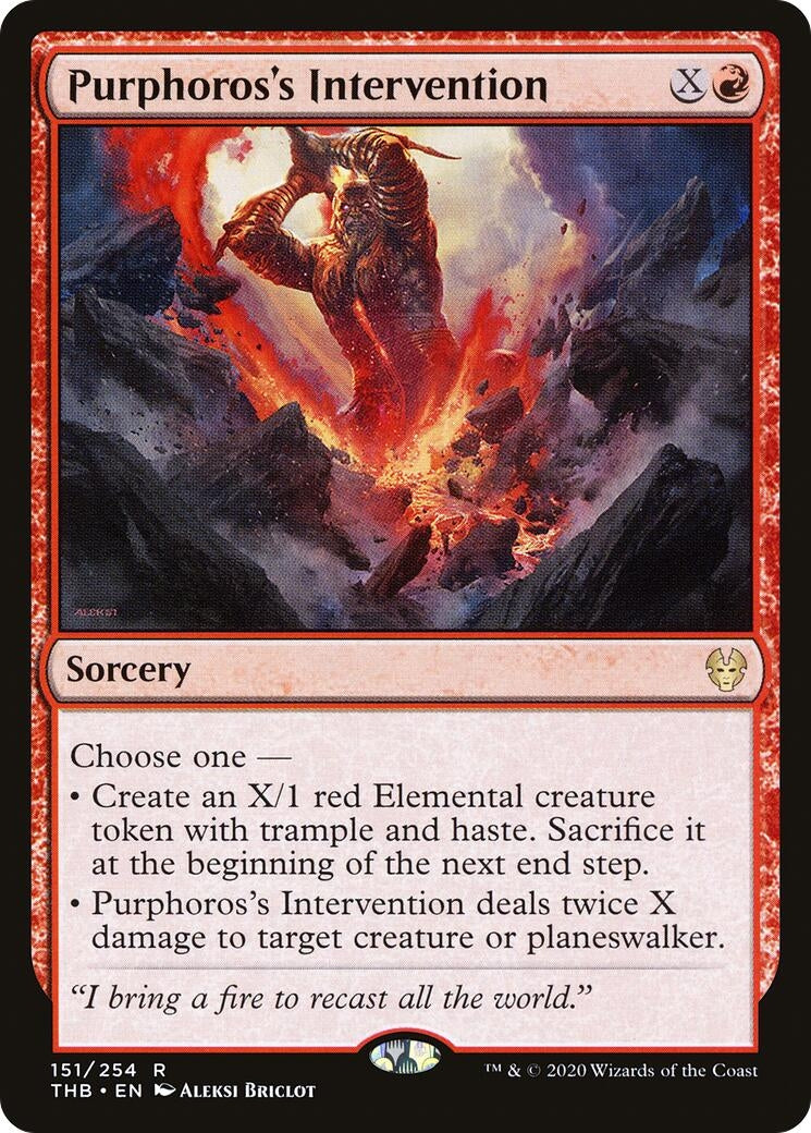 Image for Purphoros's Intervention (151) (Theros Beyond Death) - Magic: The Gathering