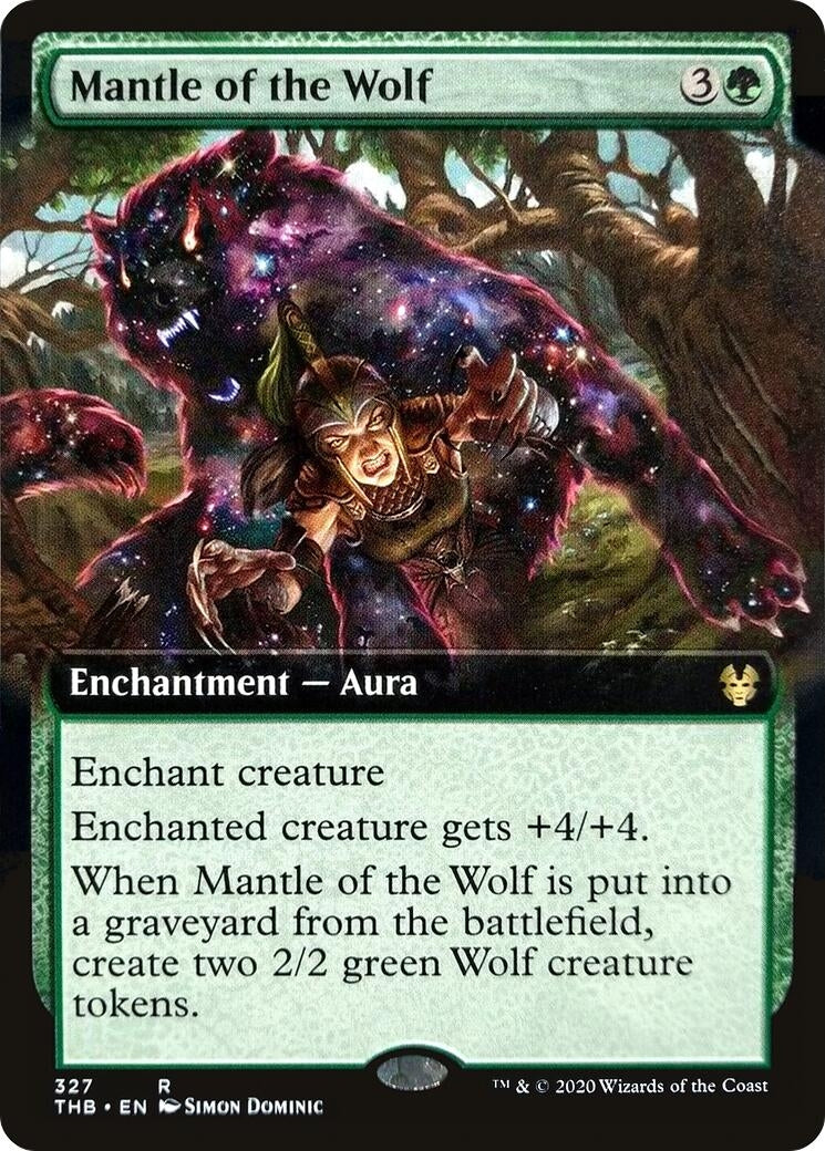 Image for Mantle of the Wolf (Extended Art) (327) (Theros Beyond Death) - Magic: The Gathering