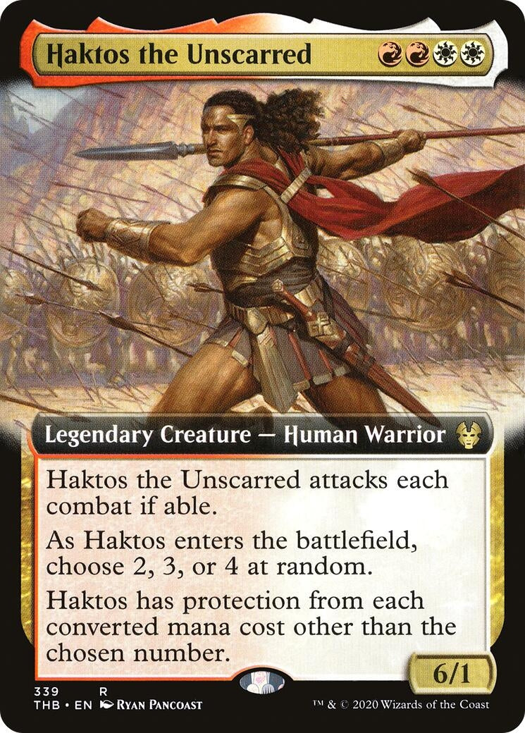 Image for Haktos the Unscarred (Extended Art) (339) (Theros Beyond Death) - Magic: The Gathering