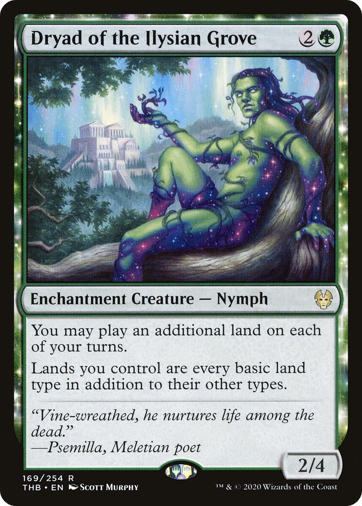 Image for Dryad of the Ilysian Grove (169) (Theros Beyond Death) - Magic: The Gathering