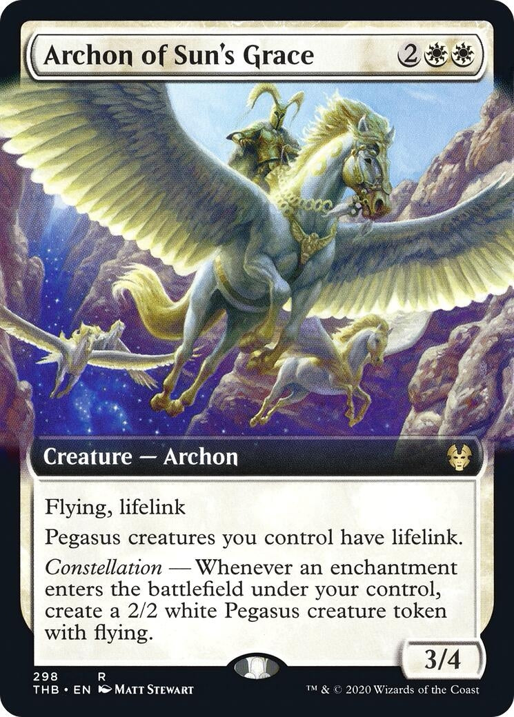 Image for Archon of Sun's Grace (Extended Art) (298) (Theros Beyond Death) - Magic: The Gathering