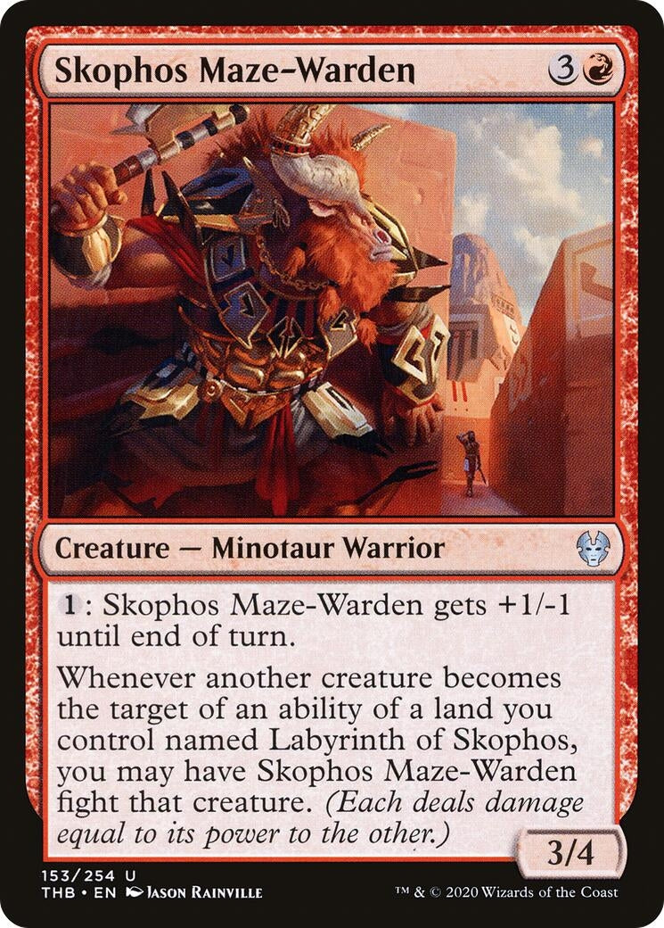Image for Skophos Maze-Warden (153) (Theros Beyond Death) - Magic: The Gathering