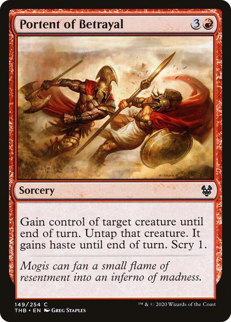 Image for Portent of Betrayal (149) (Theros Beyond Death) - Magic: The Gathering