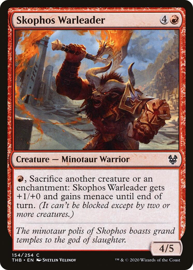 Image for Skophos Warleader (154) (Theros Beyond Death) - Magic: The Gathering