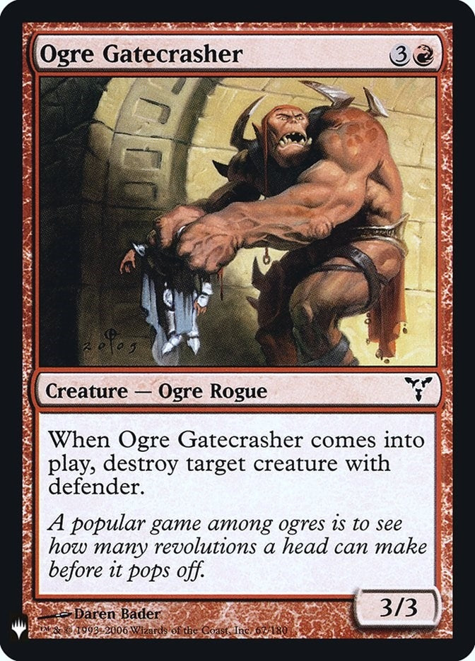 Image for Ogre Gatecrasher (67) (The List Reprints) (LIST) - Magic: The Gathering
