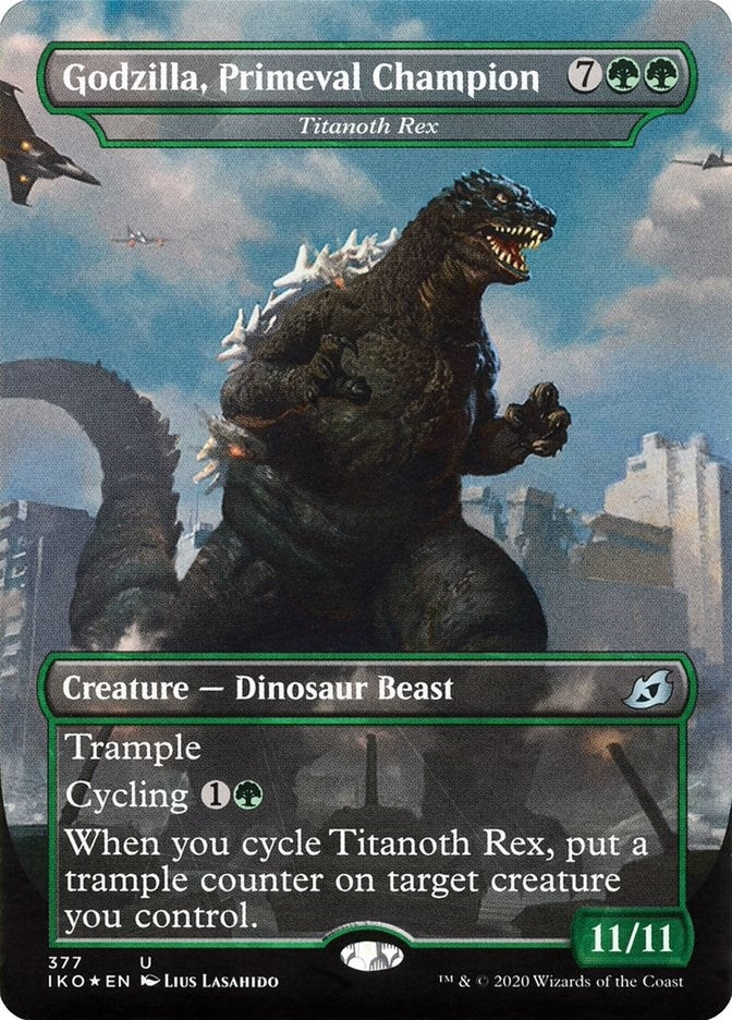 Image for Godzilla, Primeval Champion - Titanoth Rex (377) (Ikoria: Lair of Behemoths) - Magic: The Gathering