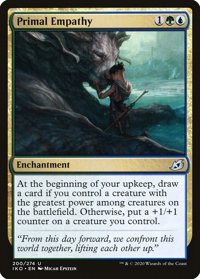 Image for Primal Empathy (200) (Ikoria: Lair of Behemoths) - Magic: The Gathering