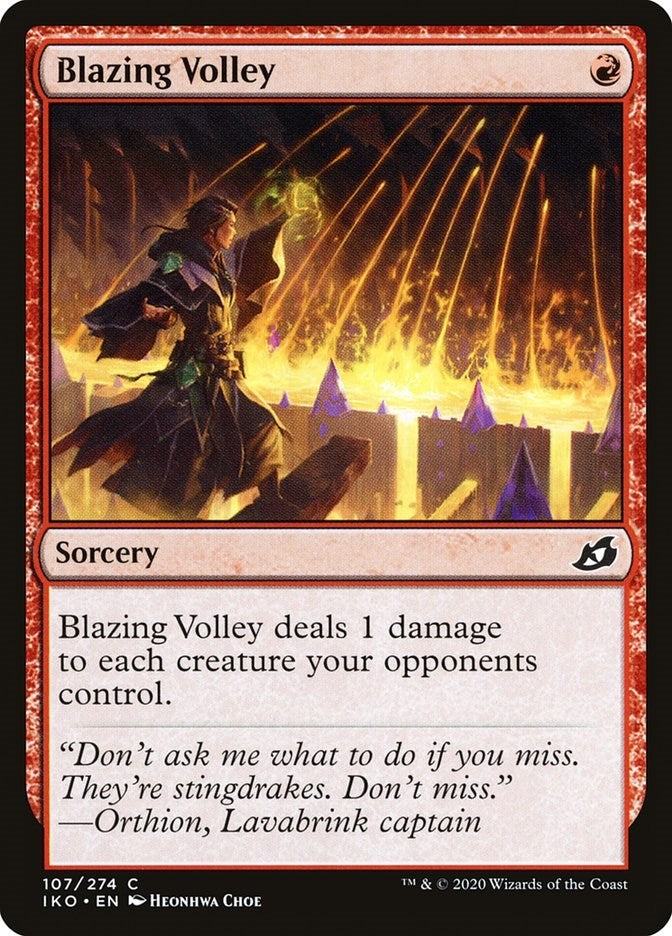 Image for Blazing Volley (107) (Ikoria: Lair of Behemoths) - Magic: The Gathering