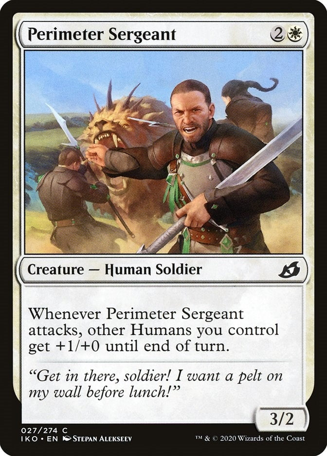 Image for Perimeter Sergeant (27) (Ikoria: Lair of Behemoths) - Magic: The Gathering