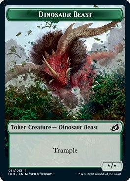 Image for Dinosaur Beast // Human Soldier (005) Double-Sided Token (11 // 5) (Ikoria: Lair of Behemoths) - Magic: The Gathering
