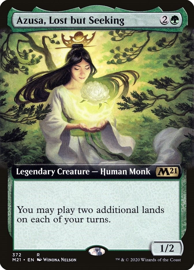 Image for Azusa, Lost but Seeking (Extended Art) (372) (Core Set 2021) - Magic: The Gathering