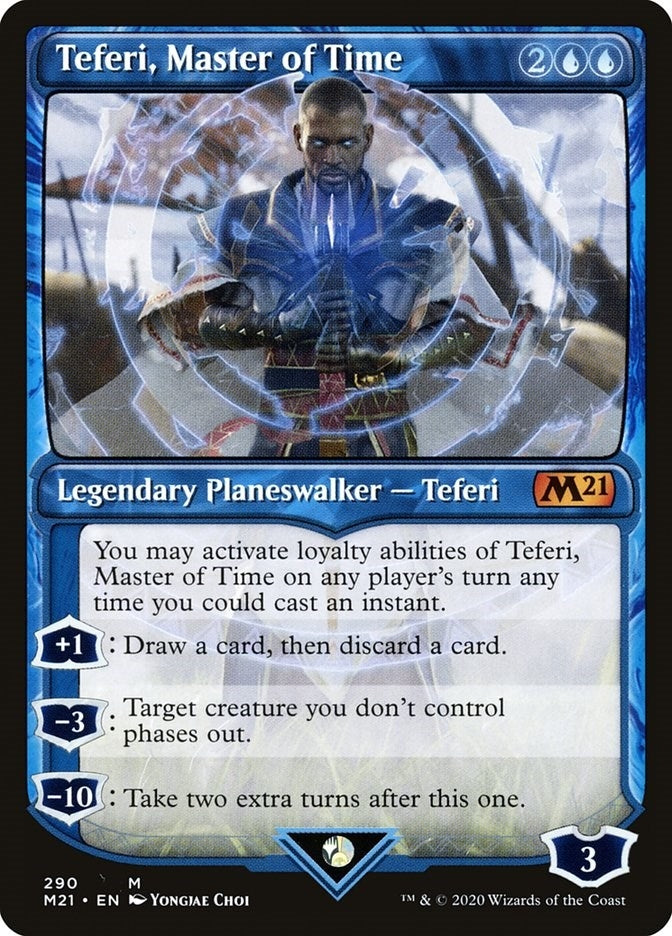 Image for Teferi, Master of Time (Showcase) (290) (290) (Core Set 2021) - Magic: The Gathering