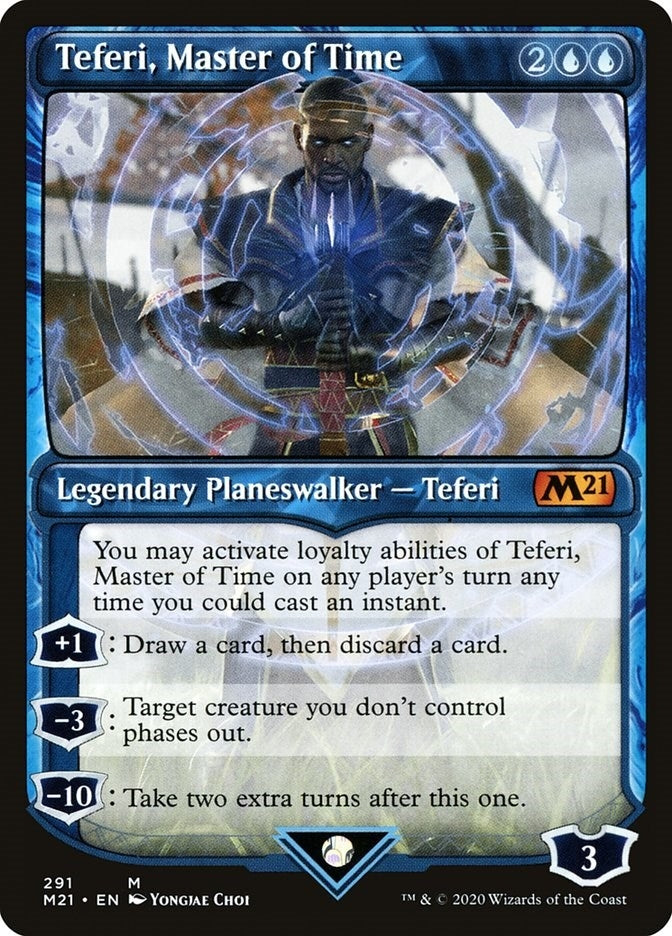 Image for Teferi, Master of Time (Showcase) (291) (291) (Core Set 2021) - Magic: The Gathering