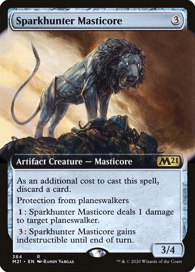 Image for Sparkhunter Masticore (Extended Art) (384) (Core Set 2021) - Magic: The Gathering