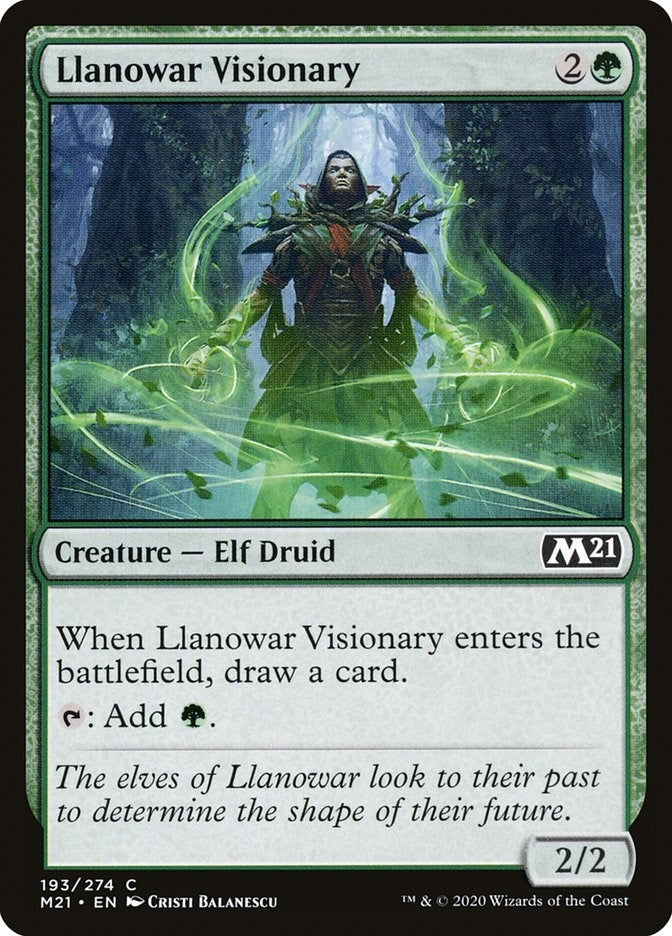 Image for Llanowar Visionary (193) (Core Set 2021) - Magic: The Gathering