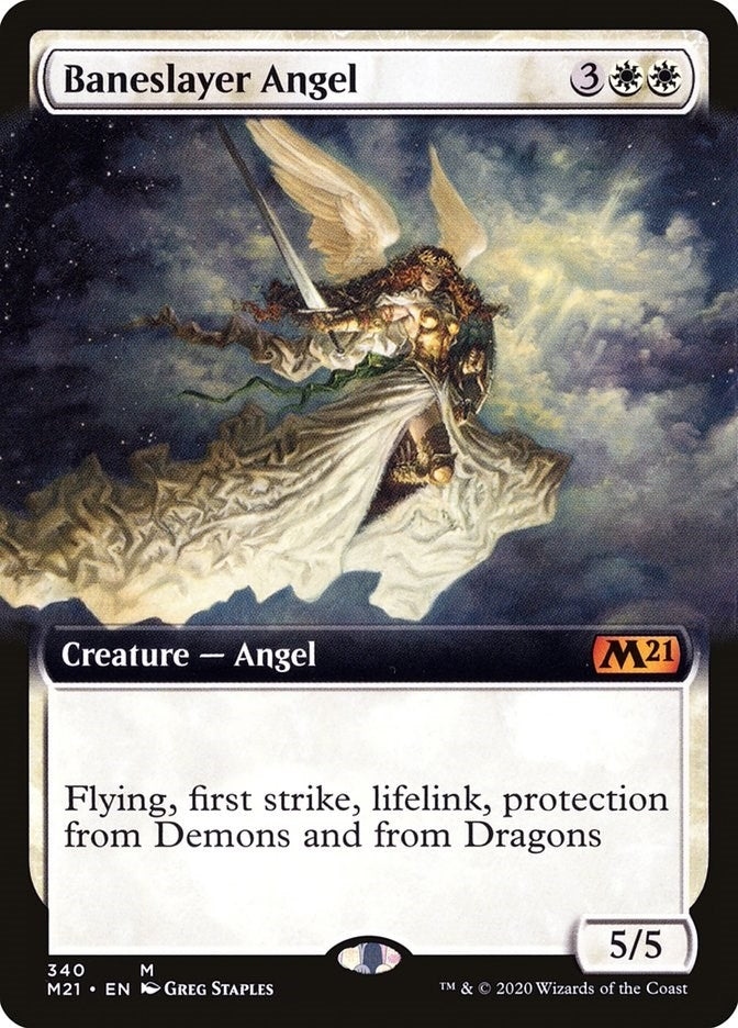 Image for Baneslayer Angel (Extended Art) (340) (Core Set 2021) - Magic: The Gathering