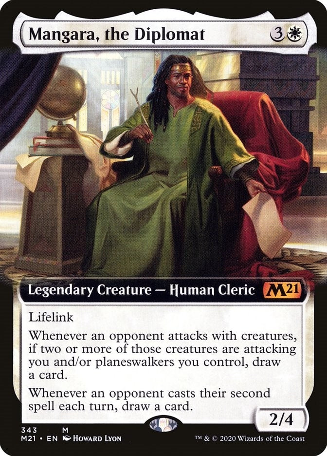 Image for Mangara, the Diplomat (Extended Art) (343) (Core Set 2021) - Magic: The Gathering