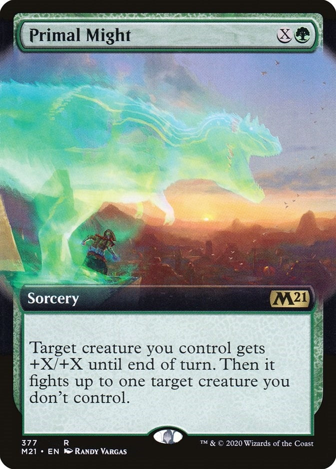 Image for Primal Might (Extended Art) (377) (Core Set 2021) - Magic: The Gathering