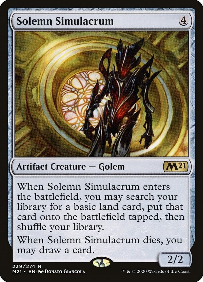 Image for Solemn Simulacrum (239) (Core Set 2021) - Magic: The Gathering