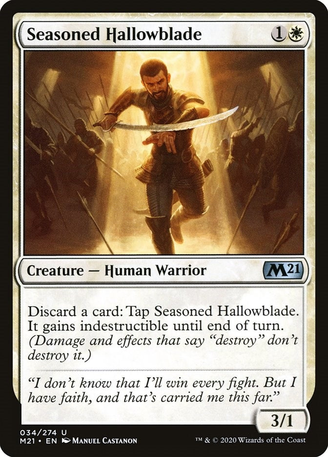 Image for Seasoned Hallowblade (34) (Core Set 2021) - Magic: The Gathering