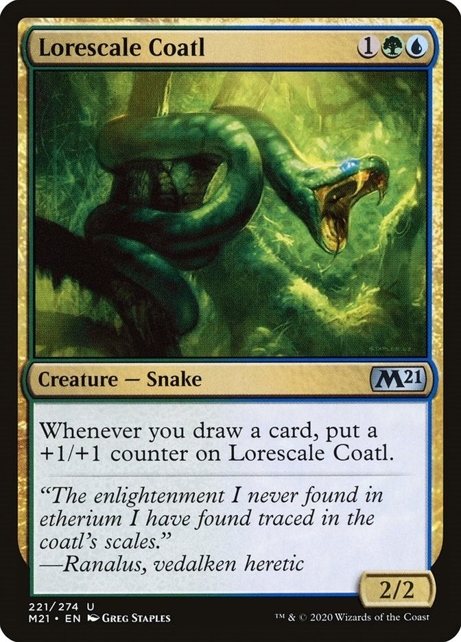Image for Lorescale Coatl (221) (Core Set 2021) - Magic: The Gathering