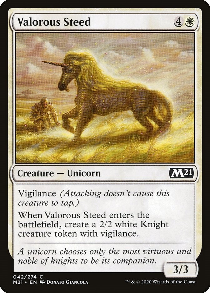 Image for Valorous Steed (42) (Core Set 2021) - Magic: The Gathering
