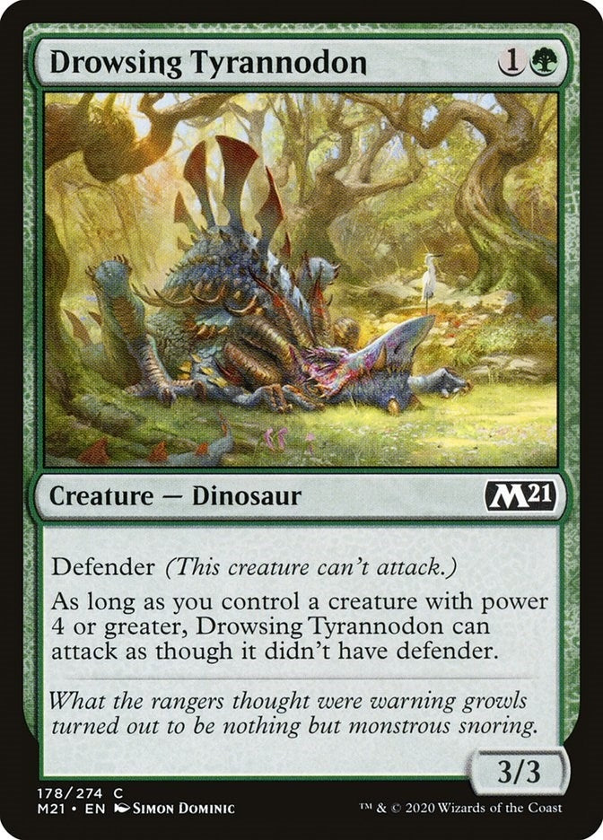 Image for Drowsing Tyrannodon (178) (Core Set 2021) - Magic: The Gathering