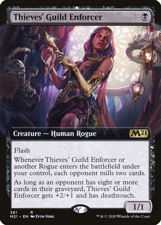 Image for Thieves' Guild Enforcer (Extended Art) (361) (Core Set 2021) - Magic: The Gathering