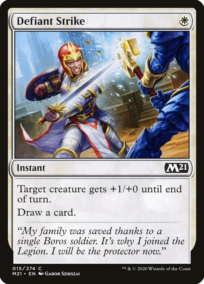 Image for Defiant Strike (15) (Core Set 2021) - Magic: The Gathering
