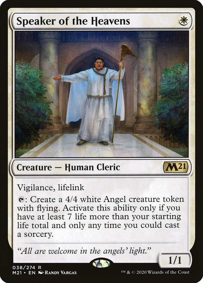 Image for Speaker of the Heavens (38) (Core Set 2021) - Magic: The Gathering