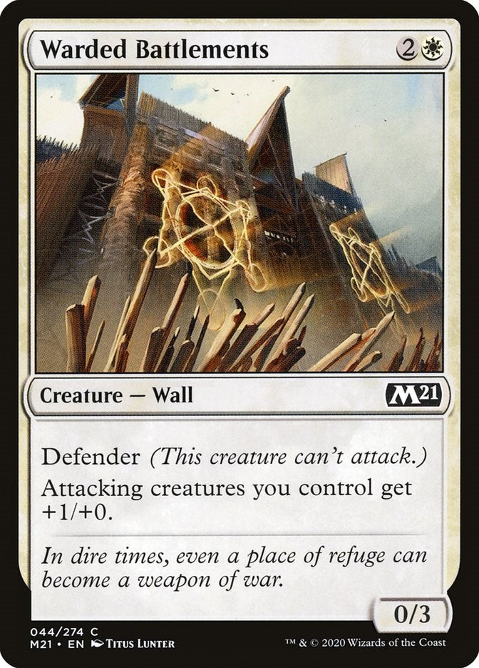 Warded Battlements (44) (Core Set 2021)