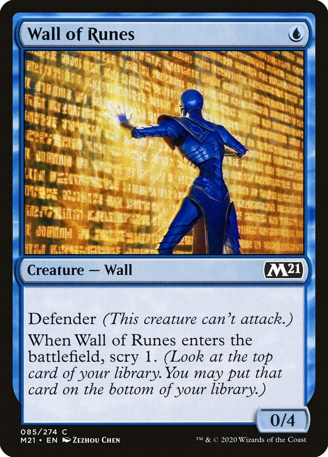 Image for Wall of Runes (85) (Core Set 2021) - Magic: The Gathering