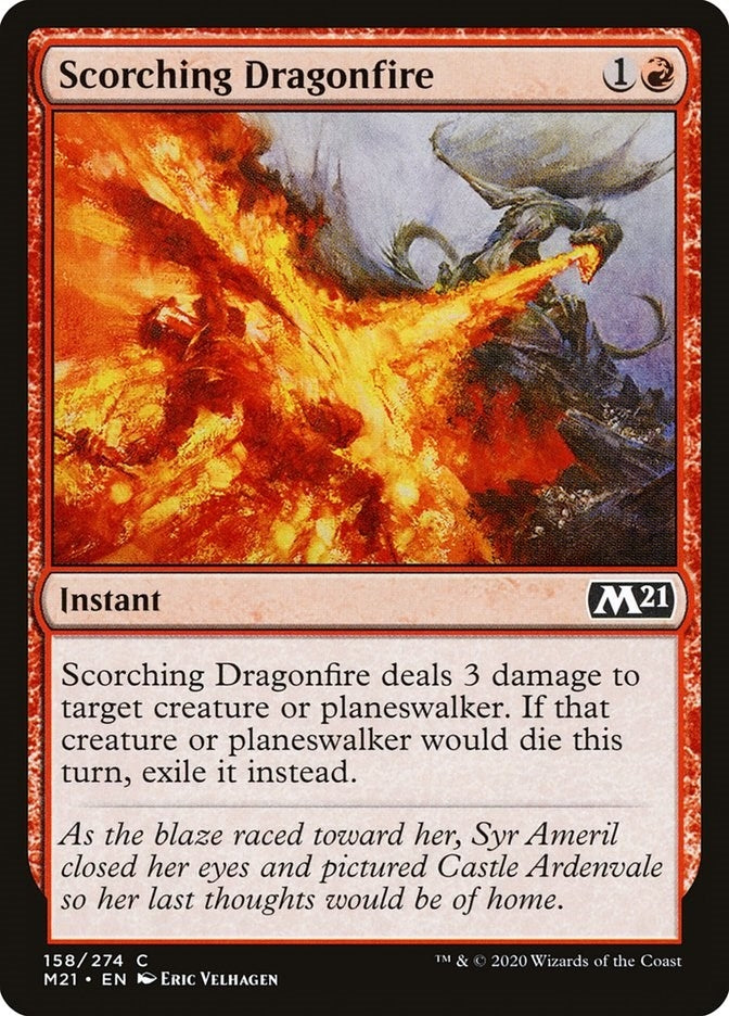 Image for Scorching Dragonfire (158) (Core Set 2021) - Magic: The Gathering
