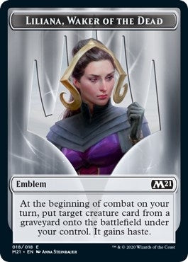 Image for Emblem - Liliana, Waker of the Dead (18) (Core Set 2021) - Magic: The Gathering