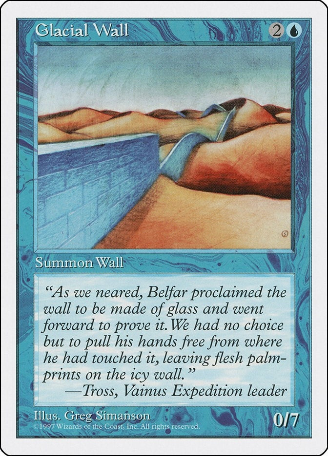 Image for Glacial Wall (Fifth Edition) - Magic: The Gathering