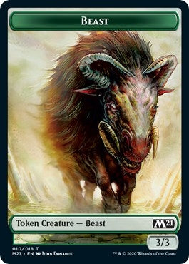 Image for Beast // Griffin Double-Sided Token (10 // 3) (Core Set 2021) - Magic: The Gathering