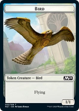 Bird // Saproling Double-Sided Token (2 // 12) (Core Set 2021)